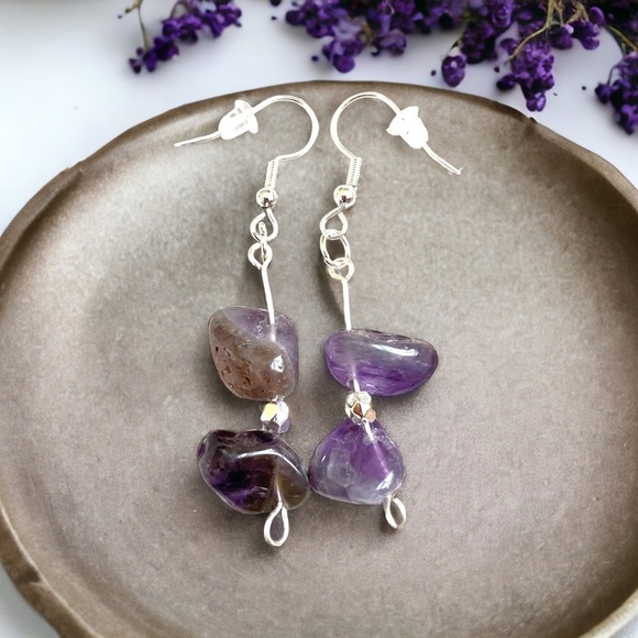 Pure Amethyst earrings - Picture 1 of 1